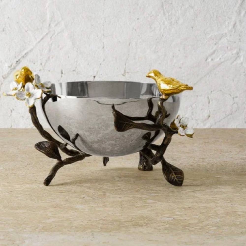 Brand new in original packaging Michael Aram lovebirds nut bowl